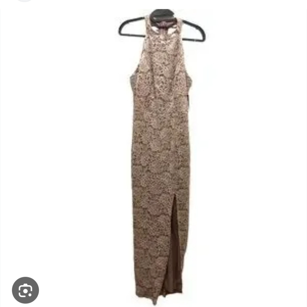 Candaleite Plumb Silver Lace Dress